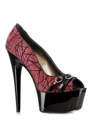 609-WILLOW Platform Pump | Red Patent