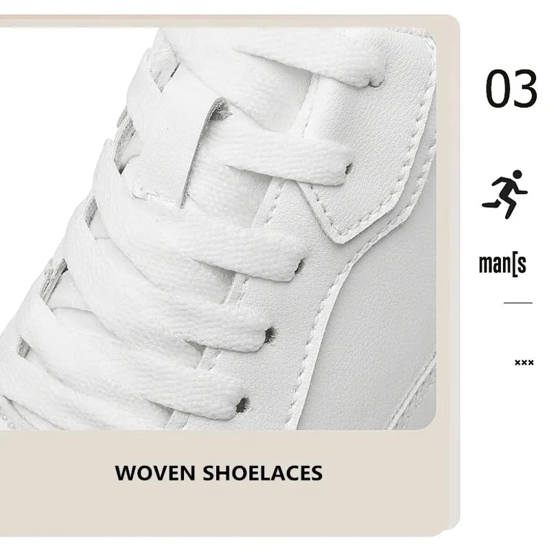 8cm White Black Taller Shoes