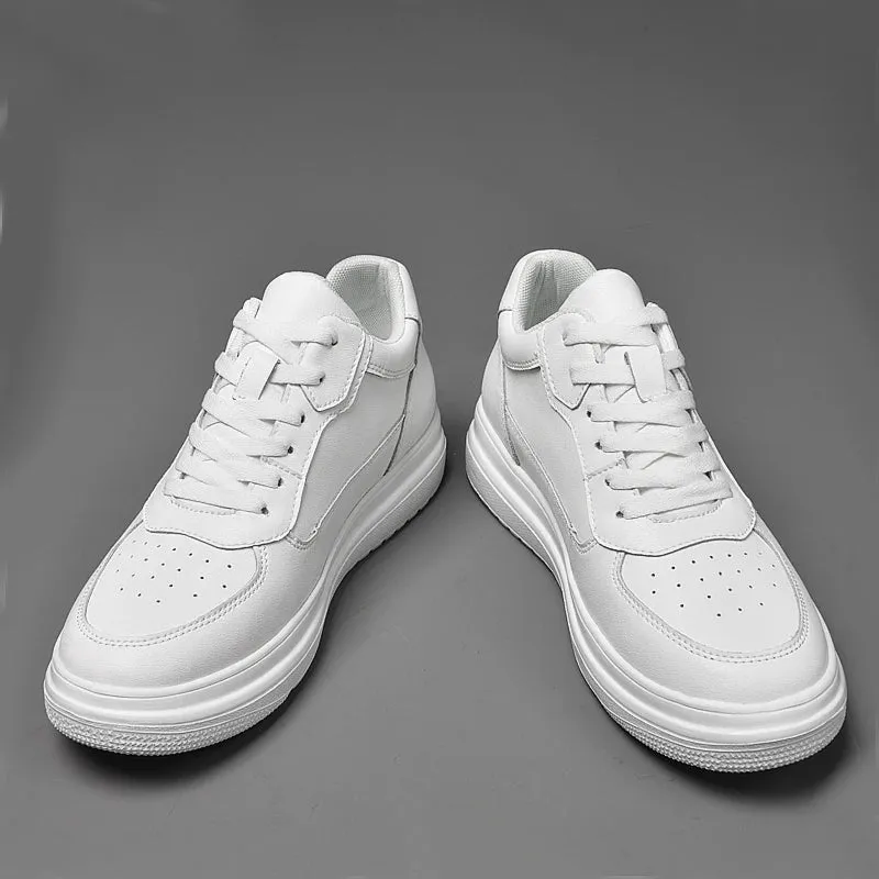8cm White Black Taller Shoes
