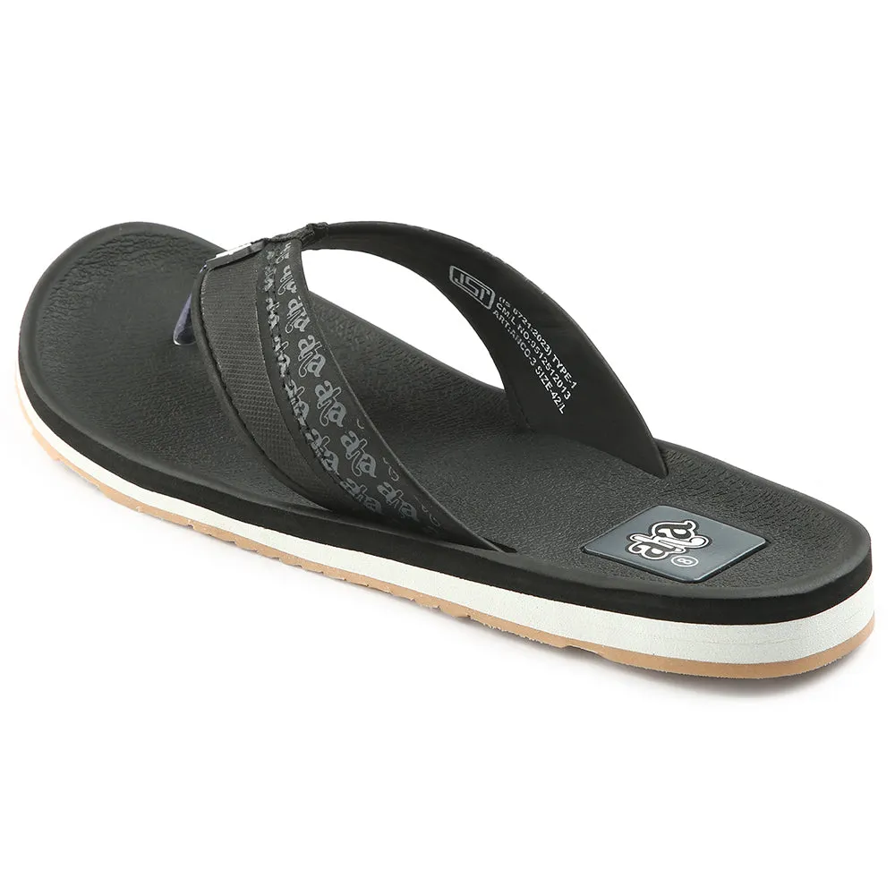 A-HA Casual Black Flip Flops For Men ANCO-03 By Liberty