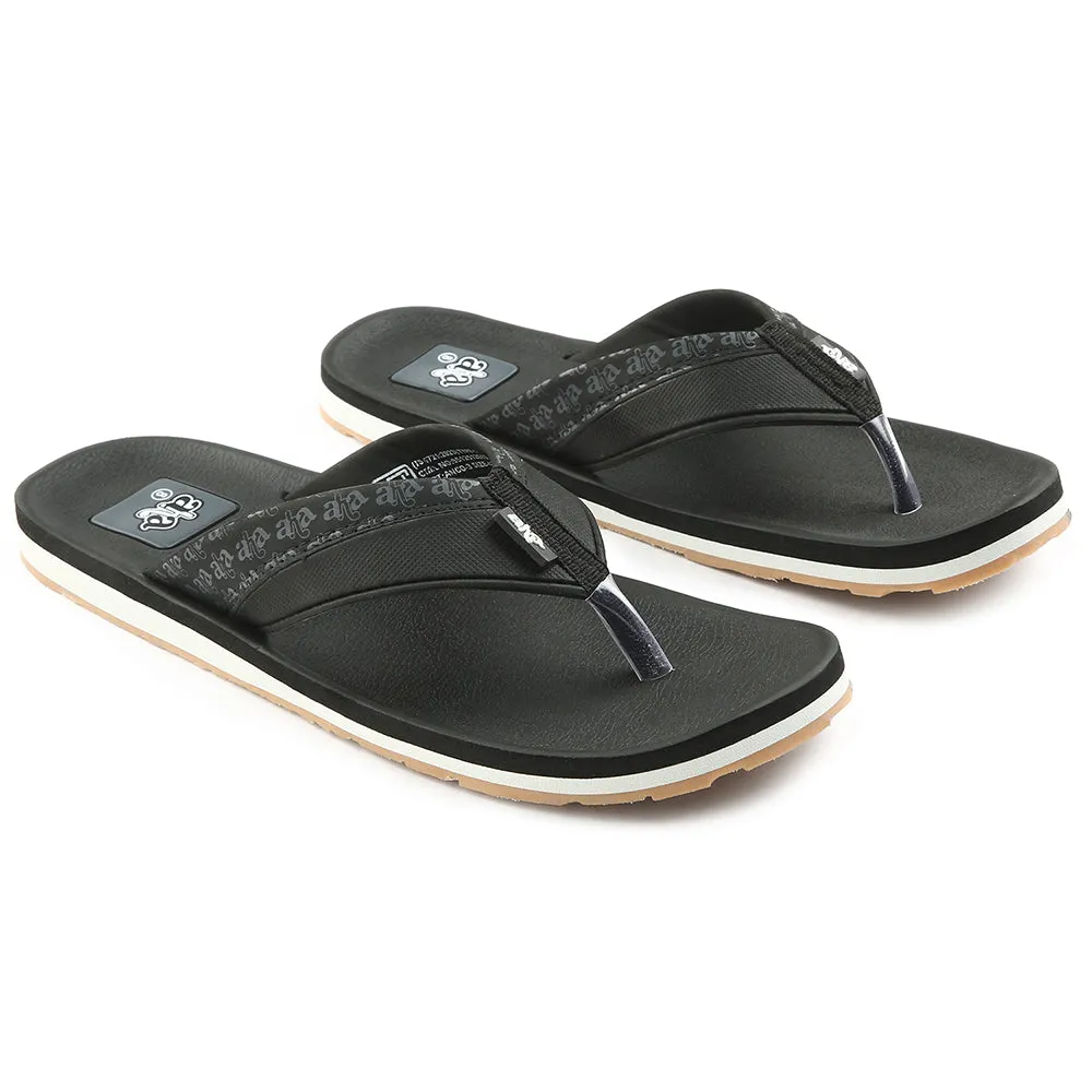 A-HA Casual Black Flip Flops For Men ANCO-03 By Liberty