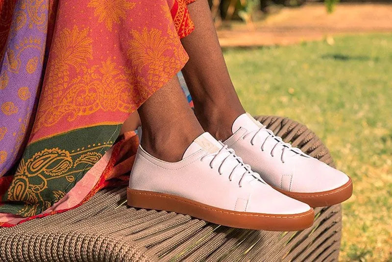 Andy Unisex Vegan Leather Sneakers | White