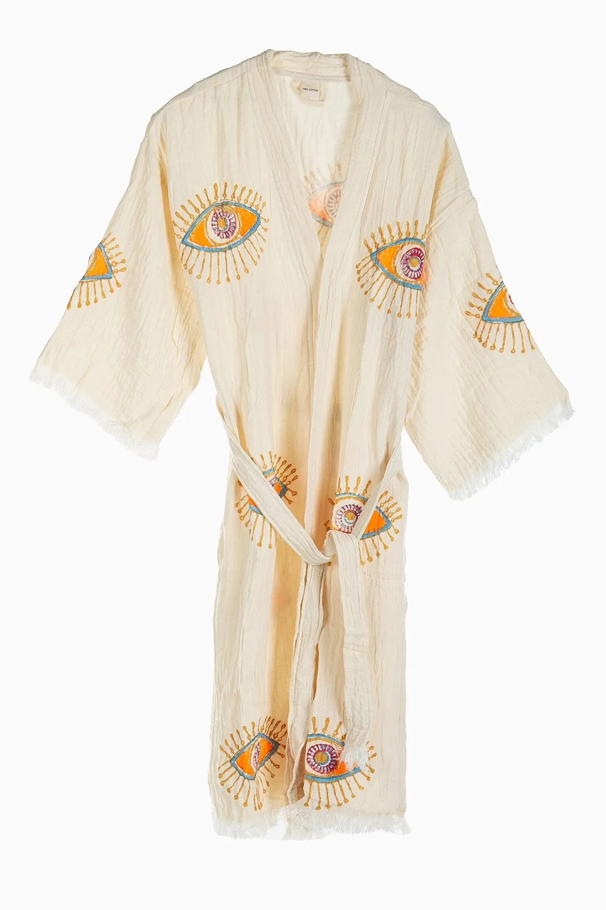 Aria Handmade Cotton Kimono | Off White
