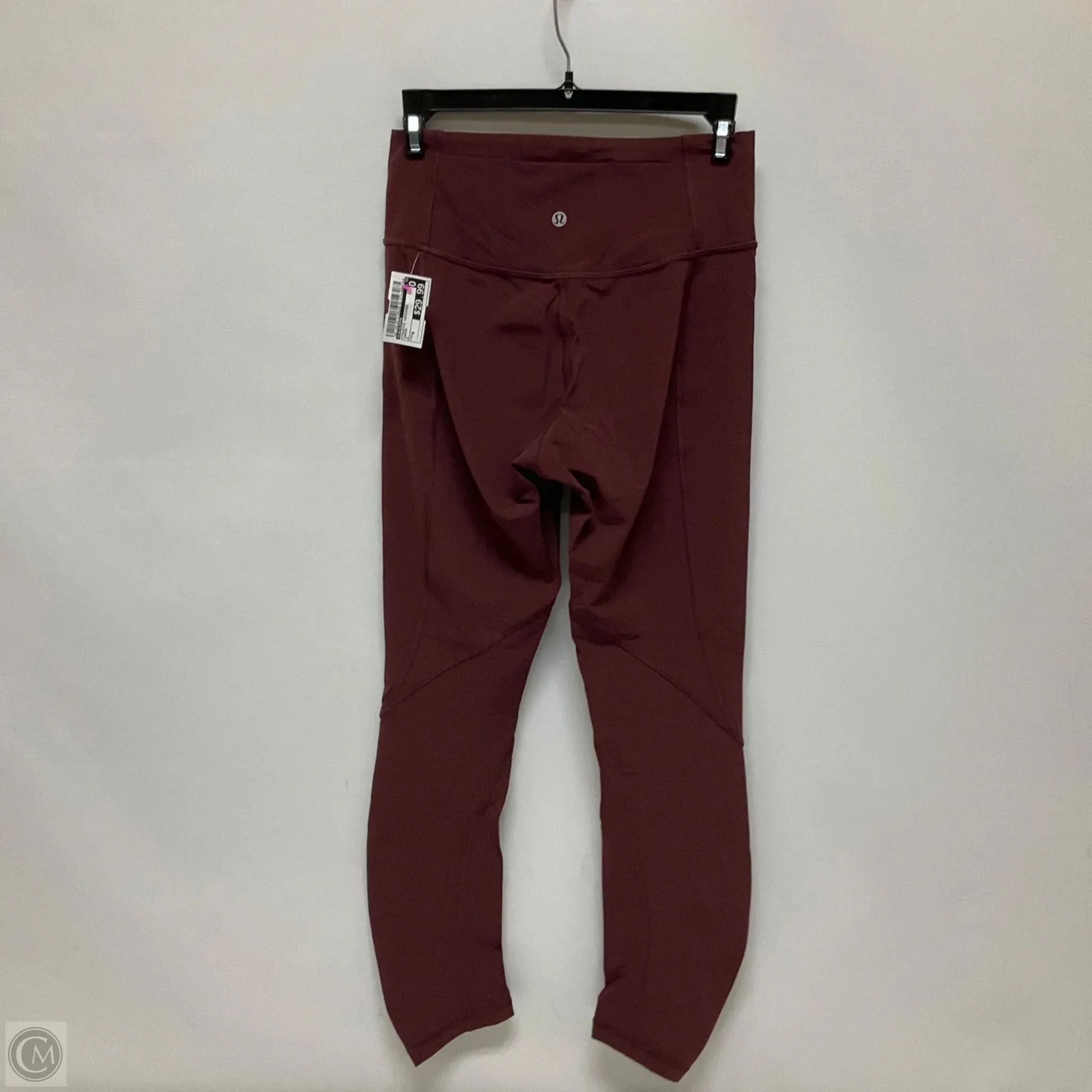 Athletic Leggings By Lululemon In Maroon, Size: 6