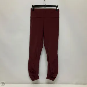 Athletic Leggings By Lululemon In Maroon, Size: 6
