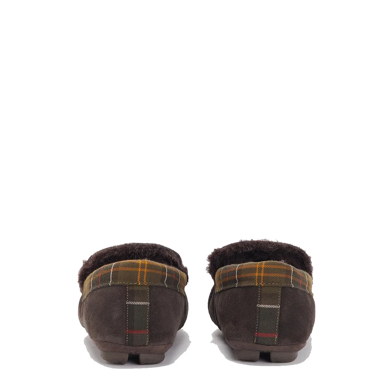 Barbour Monty Moccasin Slipper Brown Suede