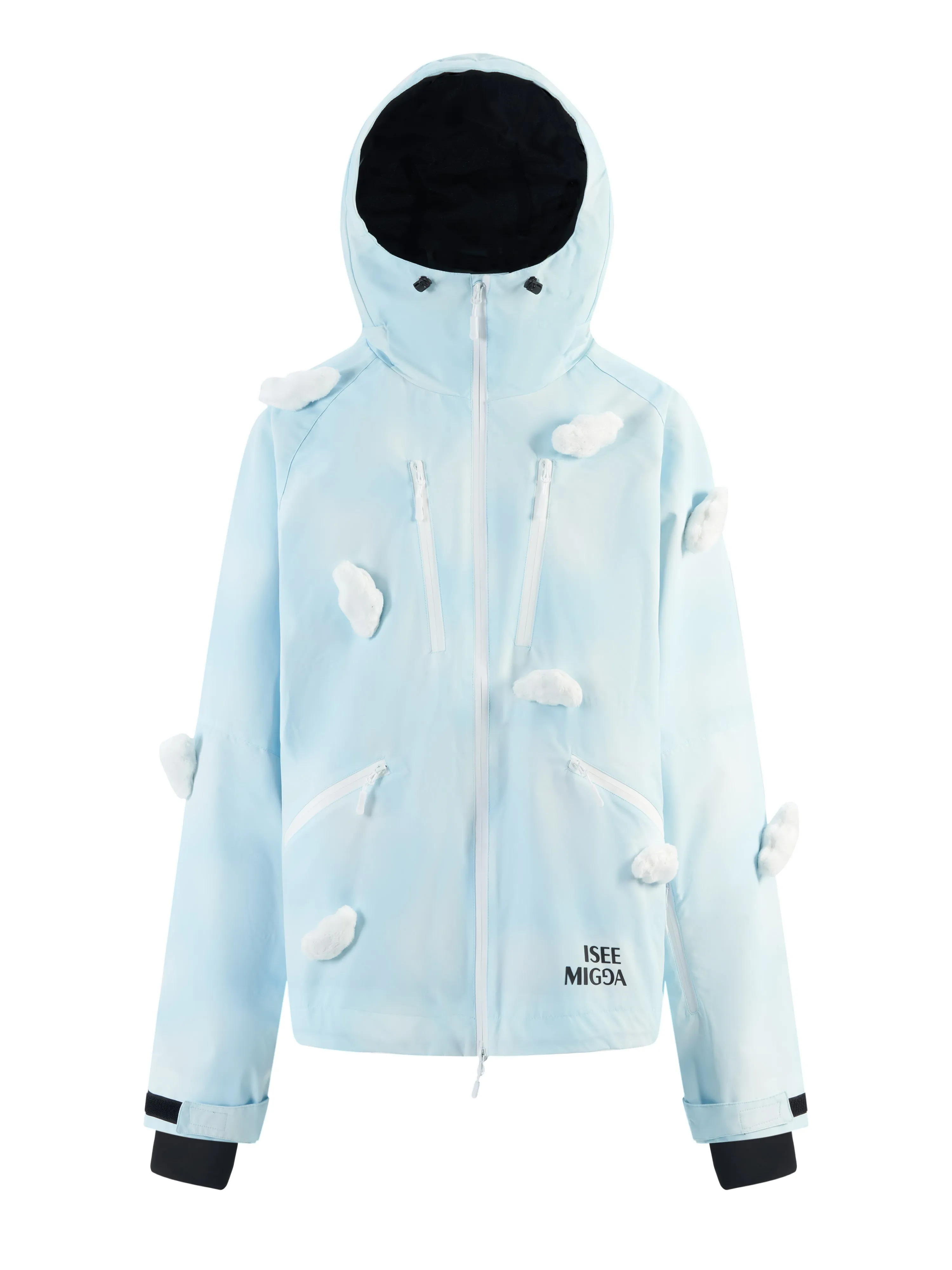 [Blue Stereo Glowing Clouds] Windproof and Waterproof Ski Suit