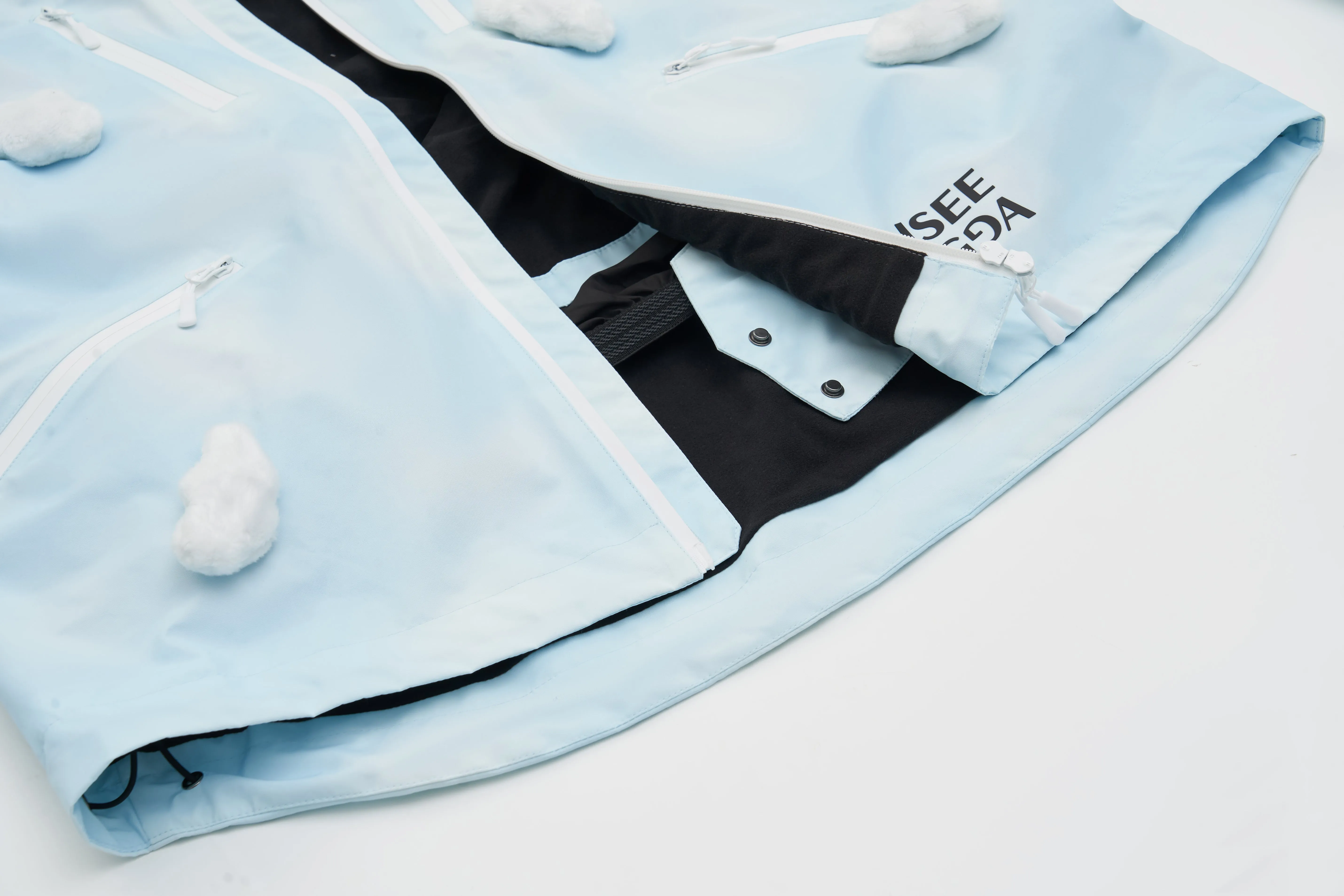 [Blue Stereo Glowing Clouds] Windproof and Waterproof Ski Suit