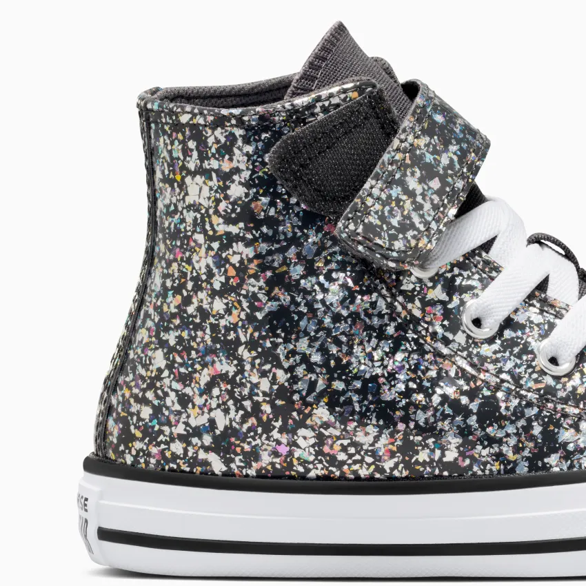 CONVERSE KID'S ALL-STAR BLACK GLITTER SHOES