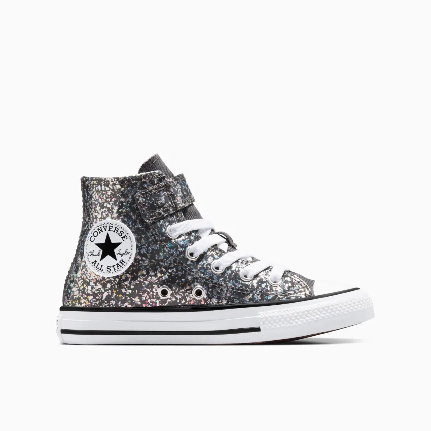 CONVERSE KID'S ALL-STAR BLACK GLITTER SHOES