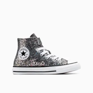 CONVERSE KID'S ALL-STAR BLACK GLITTER SHOES