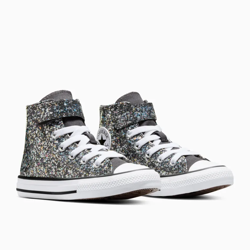 CONVERSE KID'S ALL-STAR BLACK GLITTER SHOES