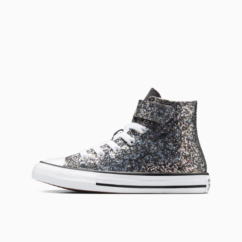 CONVERSE KID'S ALL-STAR BLACK GLITTER SHOES