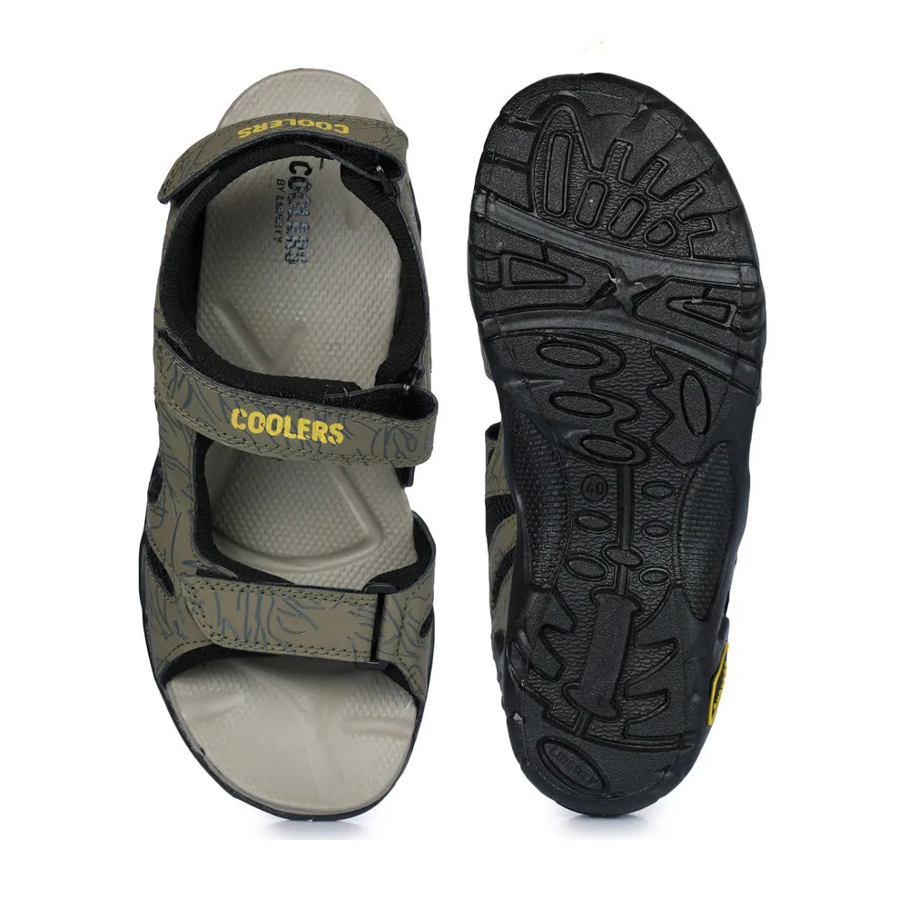 Coolers Sporty Olive Green Sandals For Men 8141-05 By Liberty
