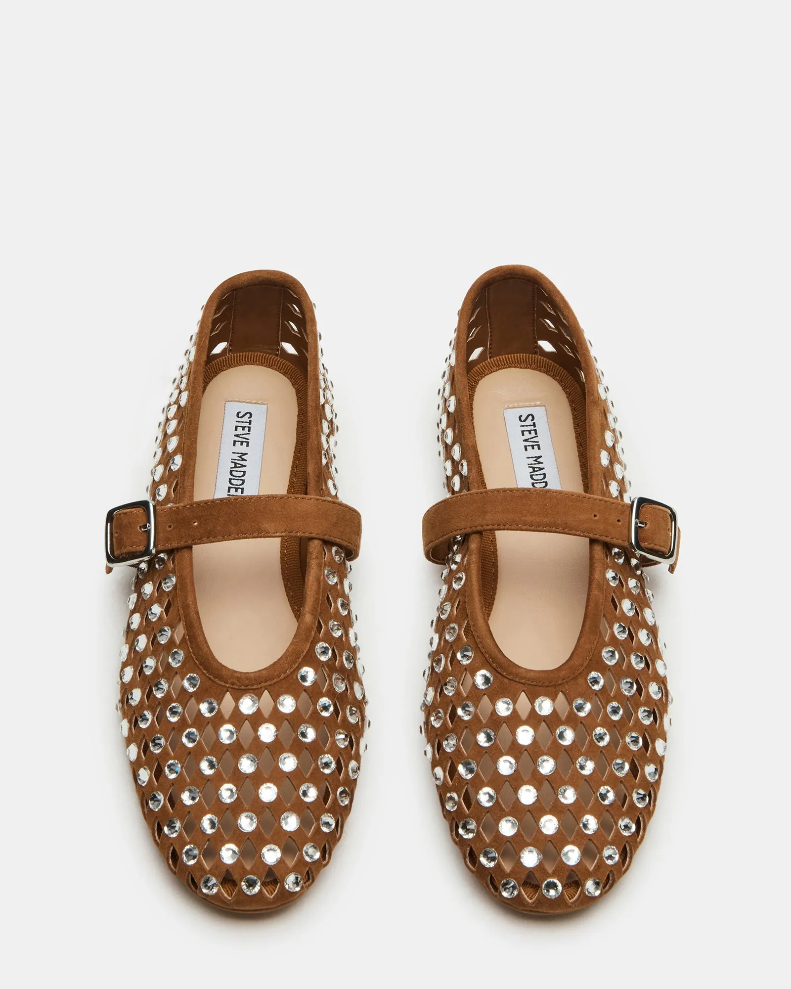 DREAMING CHESTNUT SUEDE RHINESTONES
