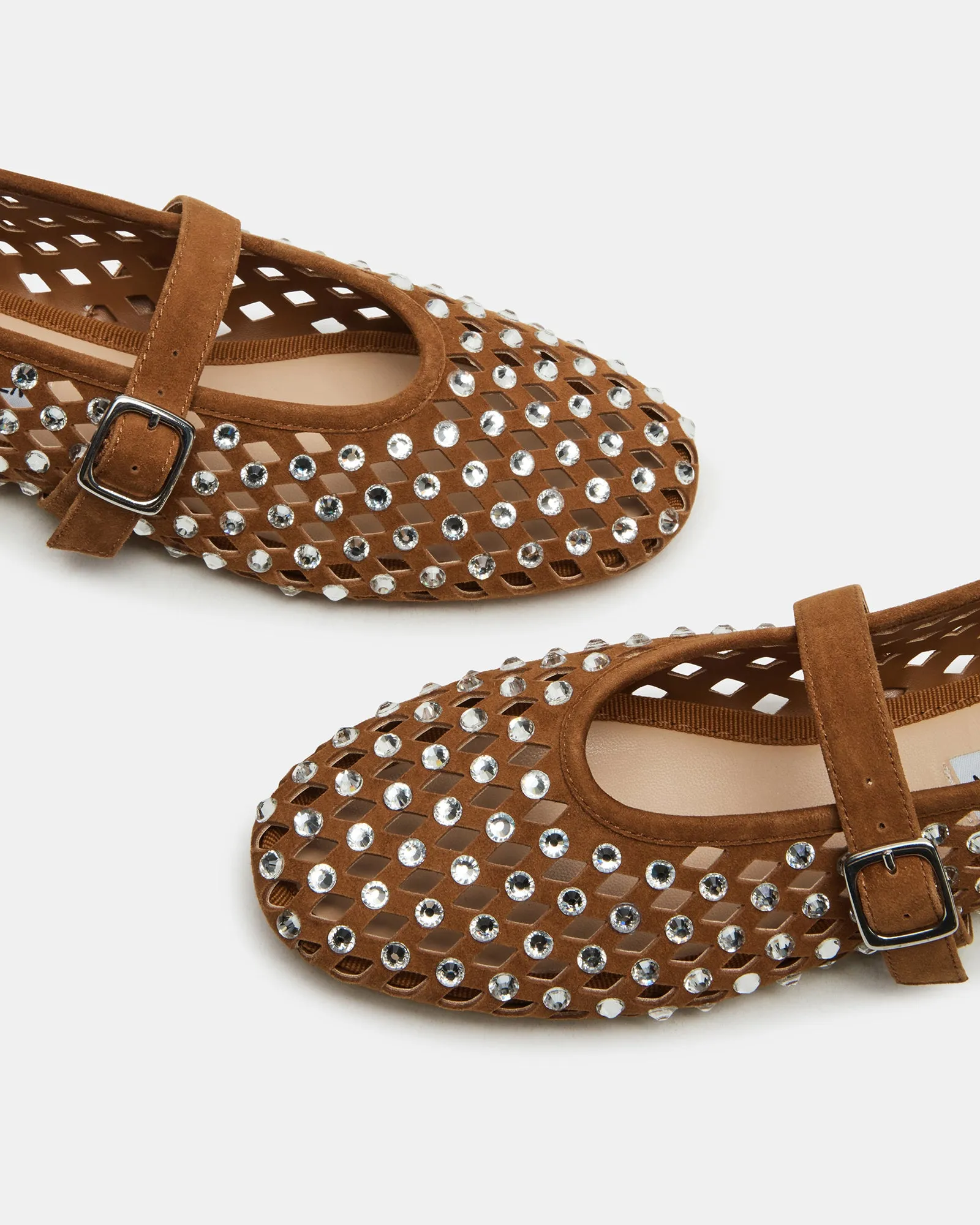 DREAMING CHESTNUT SUEDE RHINESTONES