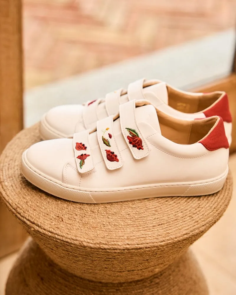 Farandole Recycled Vegan Leather Sneakers | Poppies