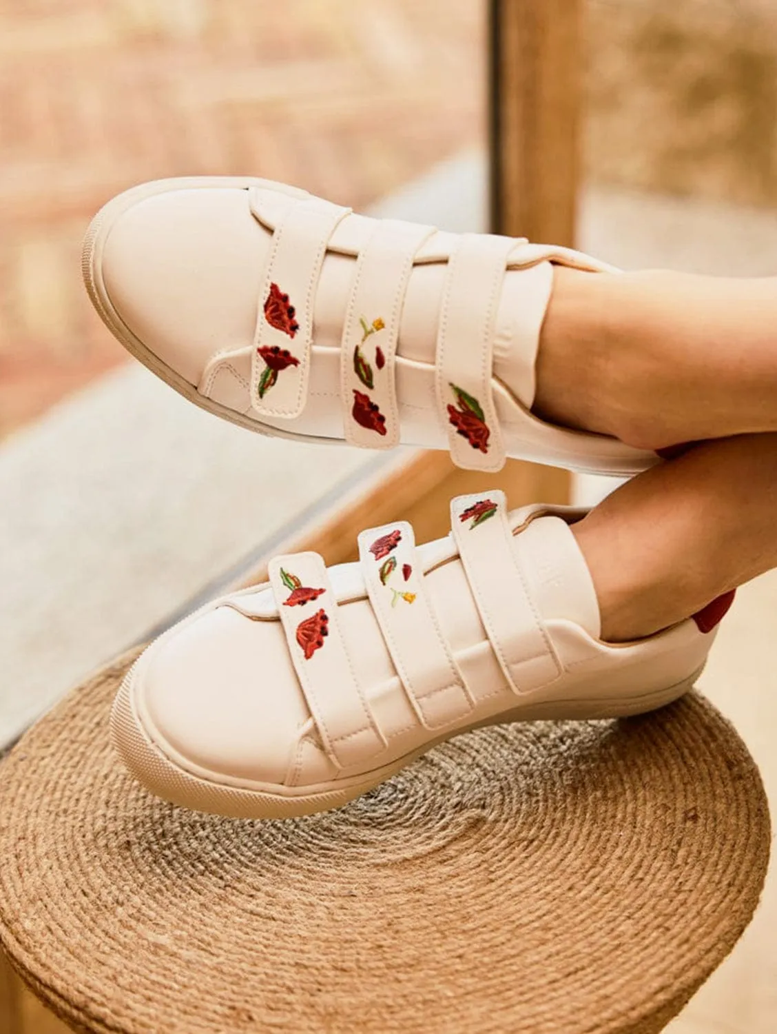 Farandole Recycled Vegan Leather Sneakers | Poppies