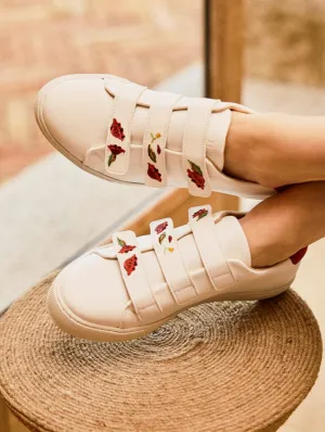 Farandole Recycled Vegan Leather Sneakers | Poppies