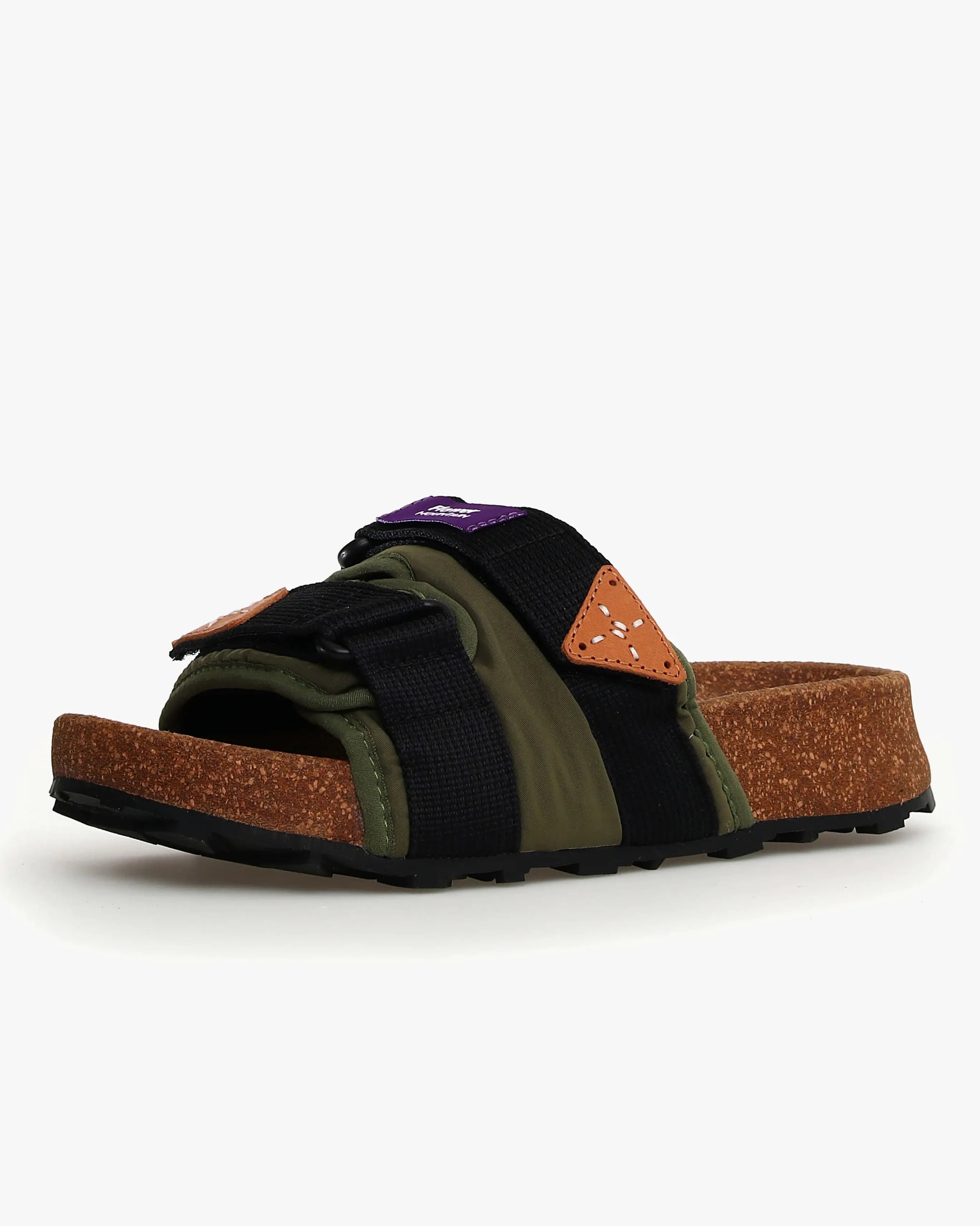 Flower Mountain Niwa Slipper Sandals - Khaki / Black