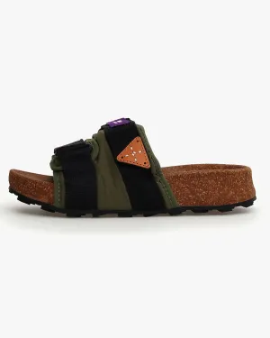 Flower Mountain Niwa Slipper Sandals - Khaki / Black