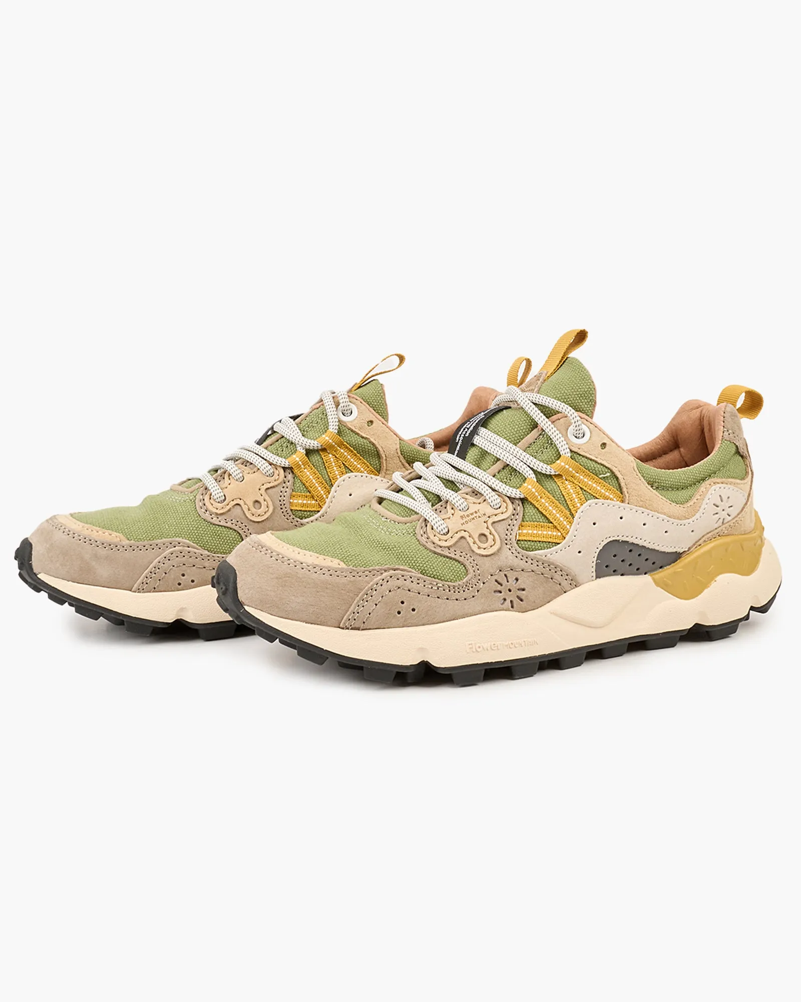 Flower Mountain Yamano 3 Suede & Canvas - Light Brown / Militare