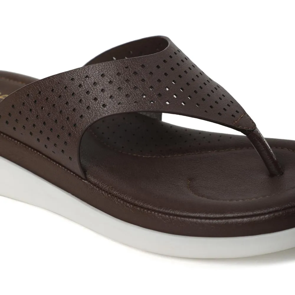 Healers Casual Brown Flip Flop For Women JD-40 By Liberty