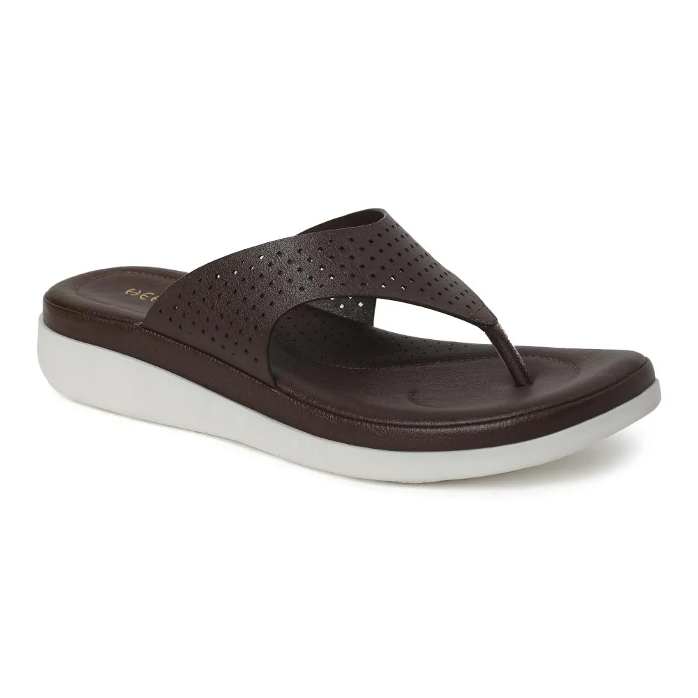 Healers Casual Brown Flip Flop For Women JD-40 By Liberty