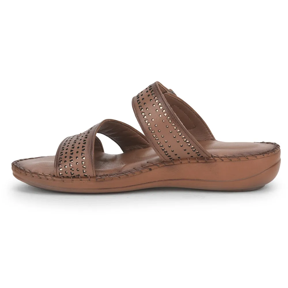 Healers Casual (Tan) Slippers For Ladies JULIA By Liberty