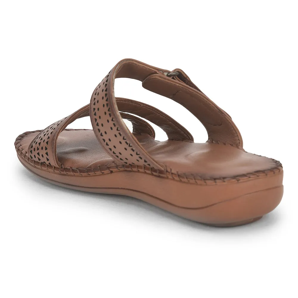 Healers Casual (Tan) Slippers For Ladies JULIA By Liberty