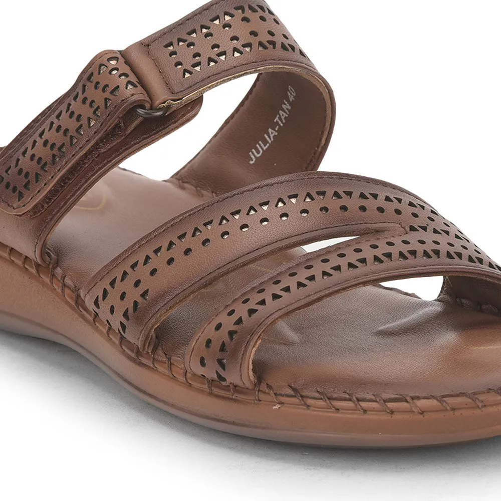 Healers Casual (Tan) Slippers For Ladies JULIA By Liberty