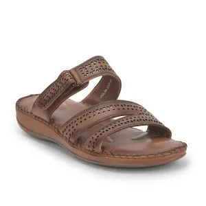 Healers Casual (Tan) Slippers For Ladies JULIA By Liberty