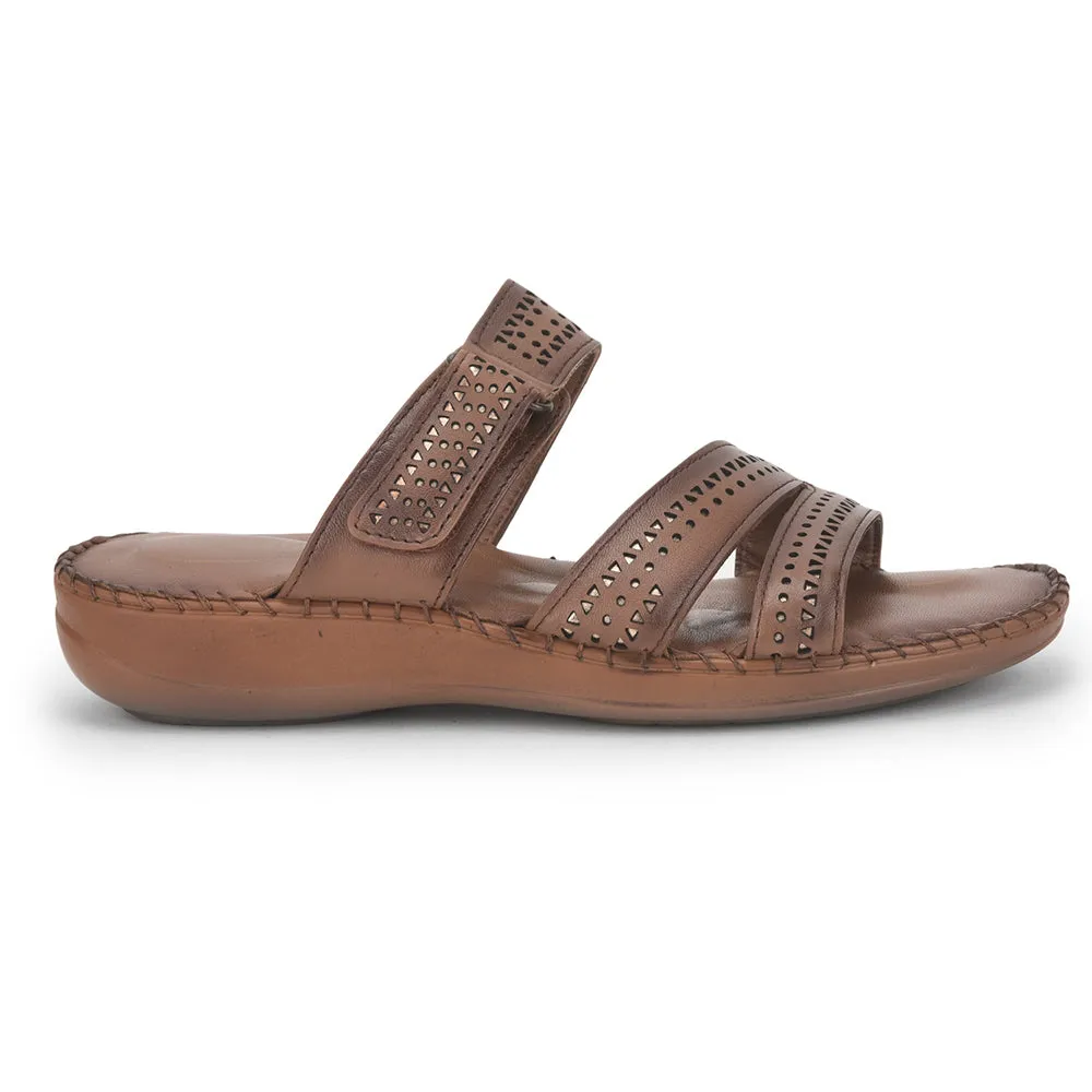 Healers Casual (Tan) Slippers For Ladies JULIA By Liberty