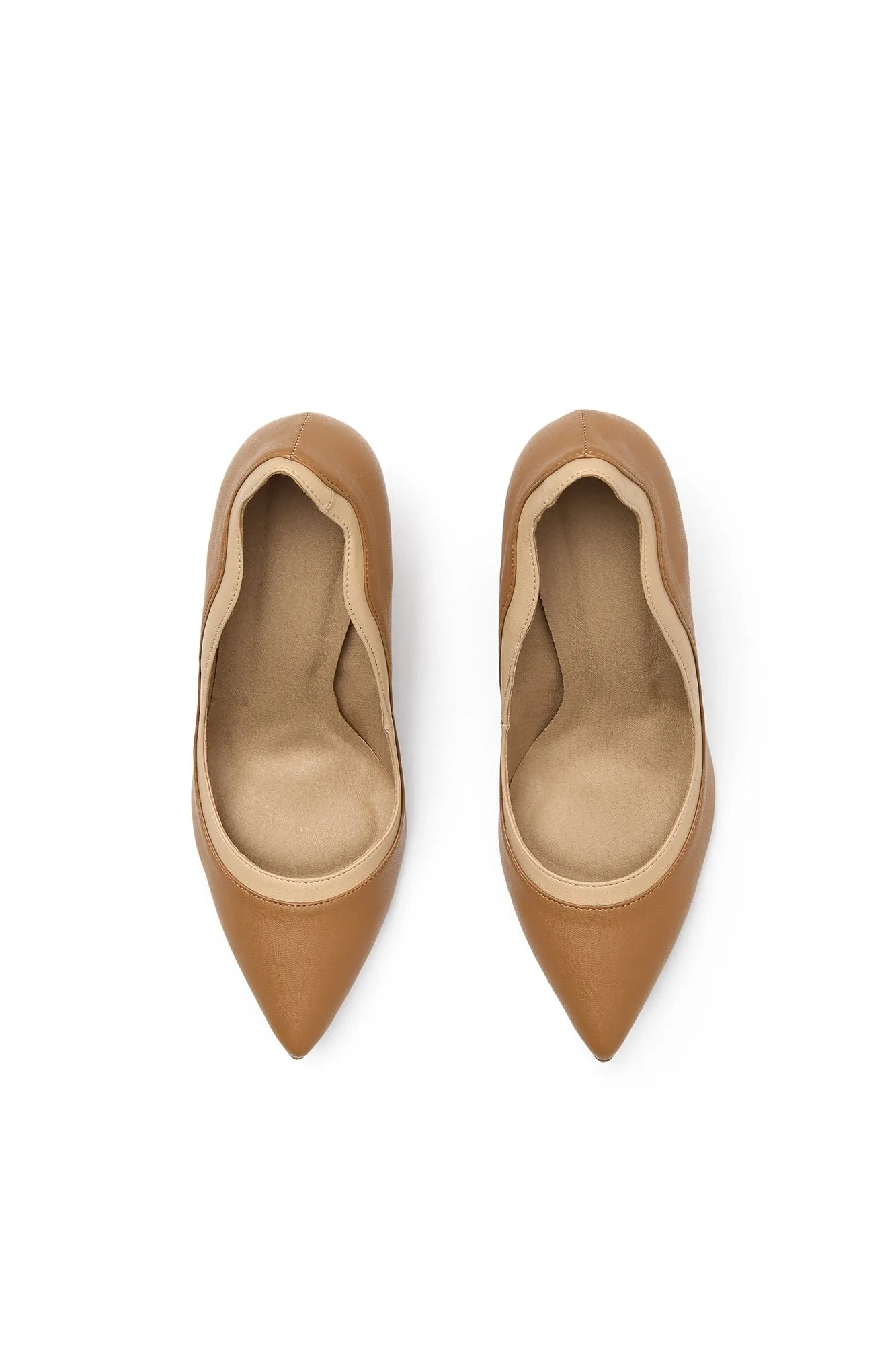 Ivo 2 Vegan Mushroom Leather Heels | Caramel & Almond