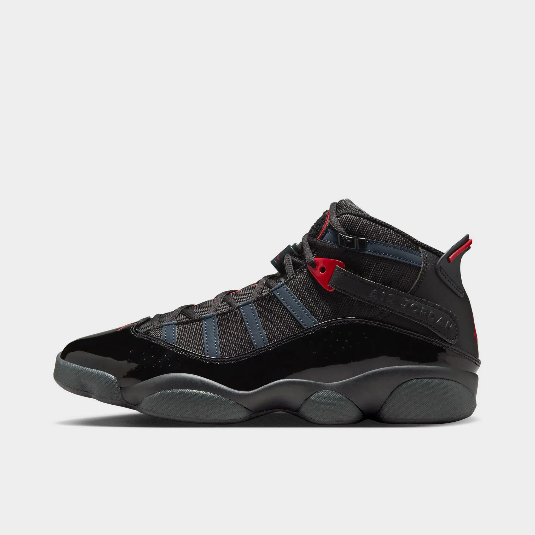 Jordan 6 Rings Black / Fire Red - Anthracite