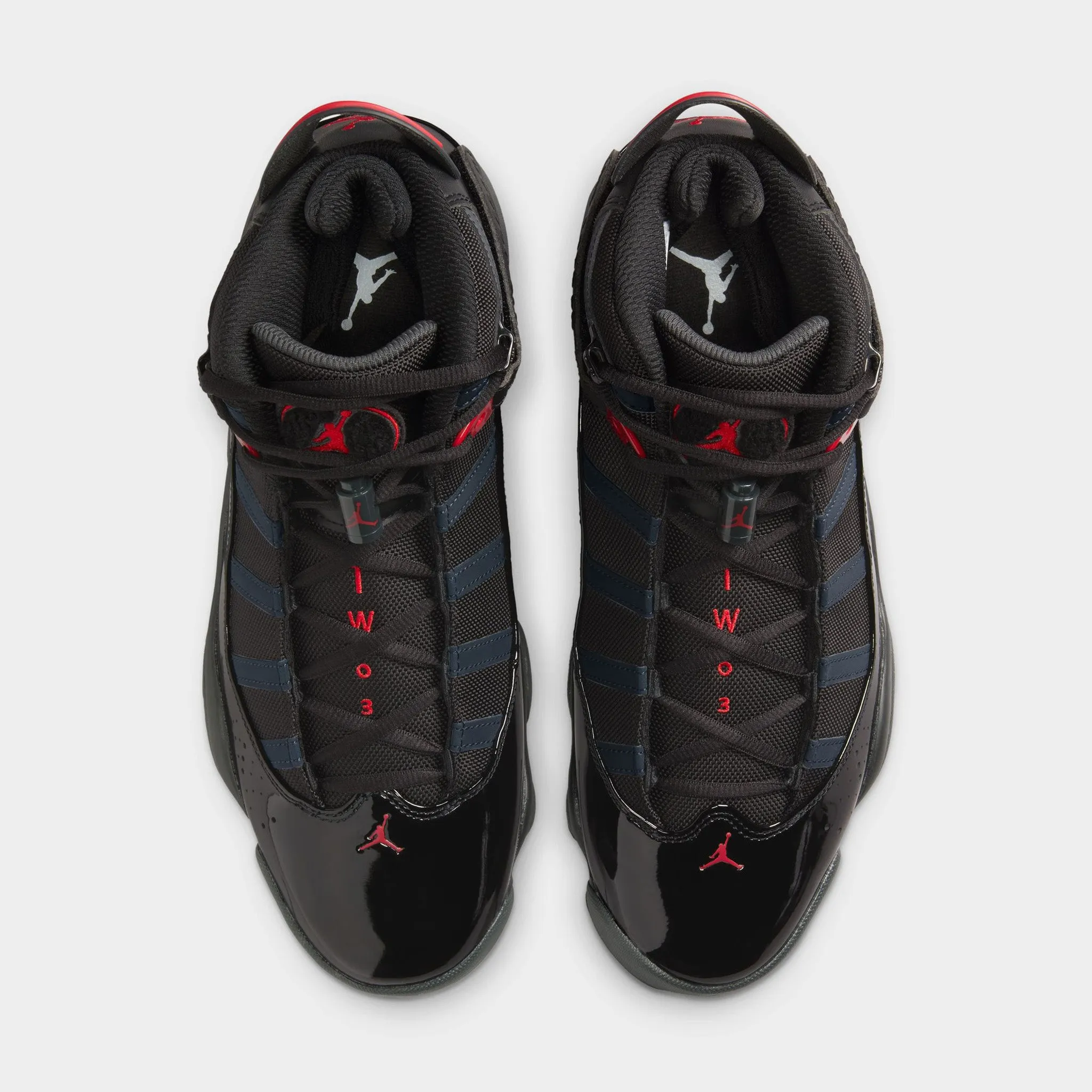 Jordan 6 Rings Black / Fire Red - Anthracite