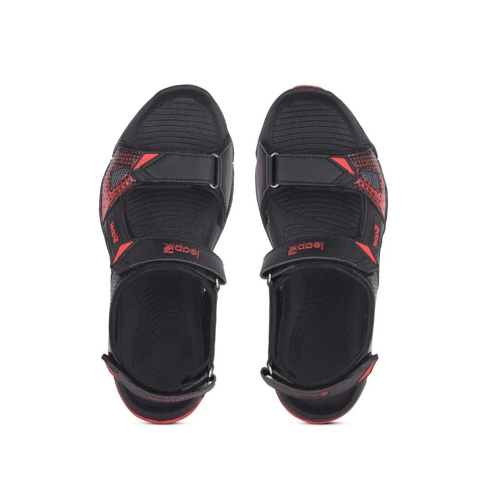 Leap7x Black Sporty Casual Sandal For Men MONACO By Liberty