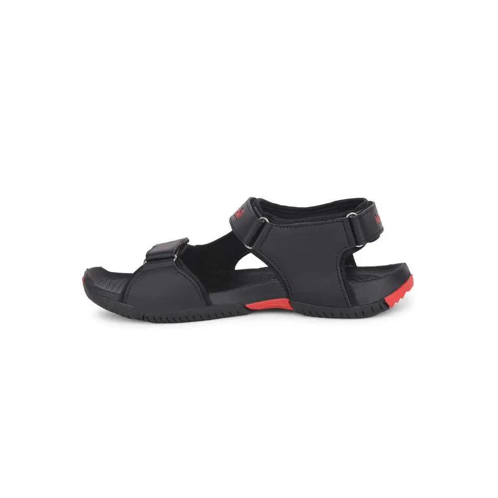 Leap7x Black Sporty Casual Sandal For Men MONACO By Liberty