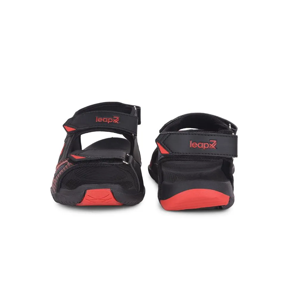 Leap7x Black Sporty Casual Sandal For Men MONACO By Liberty
