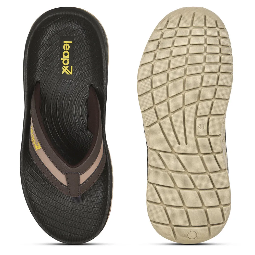 Leap7x By Liberty Men EVERLAST-2 Brown Casual Flip-Flop