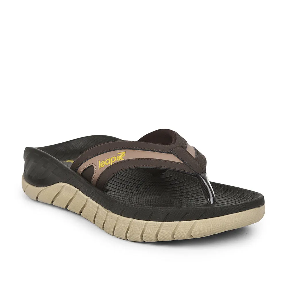 Leap7x By Liberty Men EVERLAST-2 Brown Casual Flip-Flop