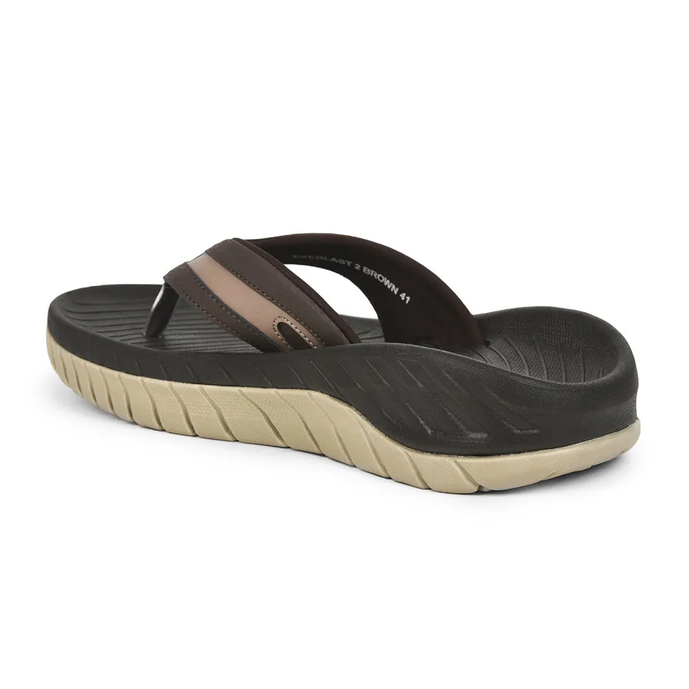 Leap7x By Liberty Men EVERLAST-2 Brown Casual Flip-Flop