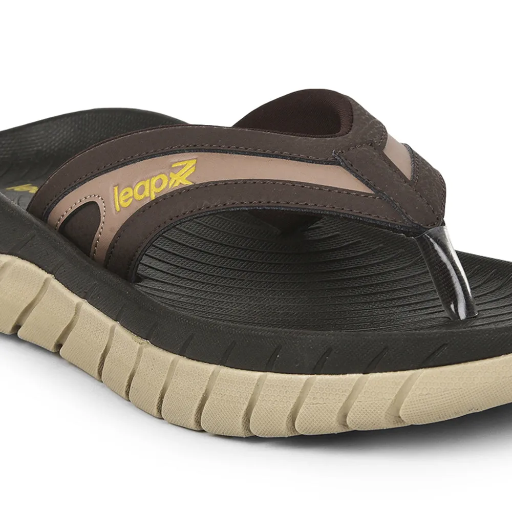 Leap7x By Liberty Men EVERLAST-2 Brown Casual Flip-Flop