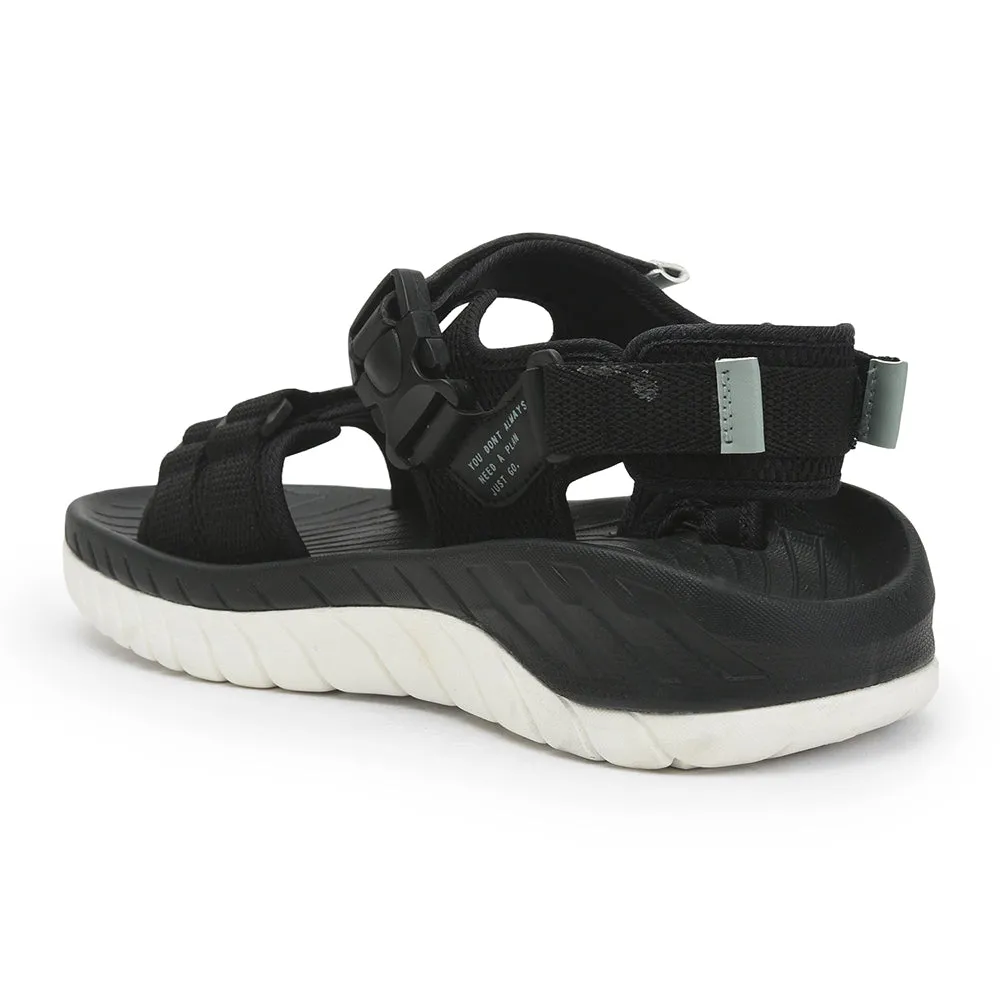 Leap7x Casual Sandal For Men (Black) EVERLAST-1 By Liberty