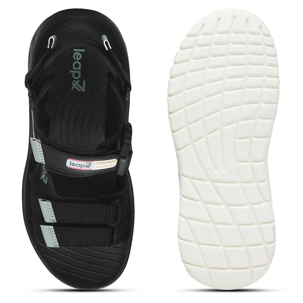 Leap7x Casual Sandal For Men (Black) EVERLAST-1 By Liberty