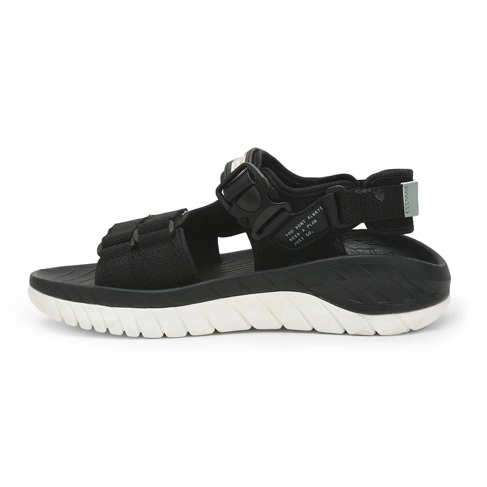 Leap7x Casual Sandal For Men (Black) EVERLAST-1 By Liberty