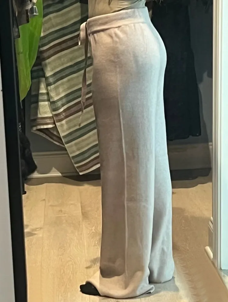 Loose Wool Knitted Wide-leg Trousers for Women