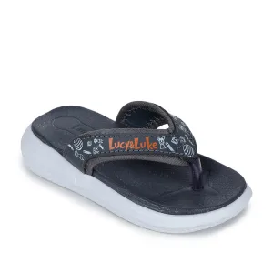 Lucy & Luke By Liberty HIPPO-9T Grey Casual Flip-Flop For Kids