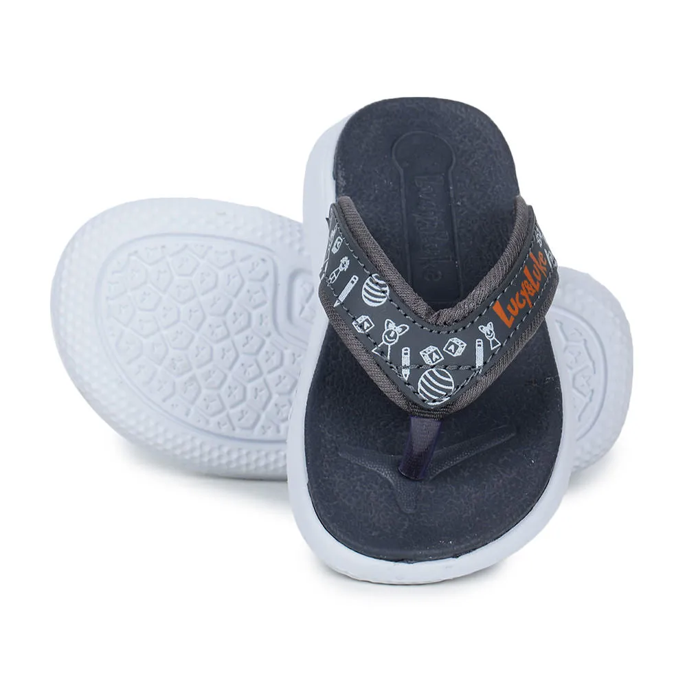 Lucy & Luke By Liberty HIPPO-9T Grey Casual Flip-Flop For Kids