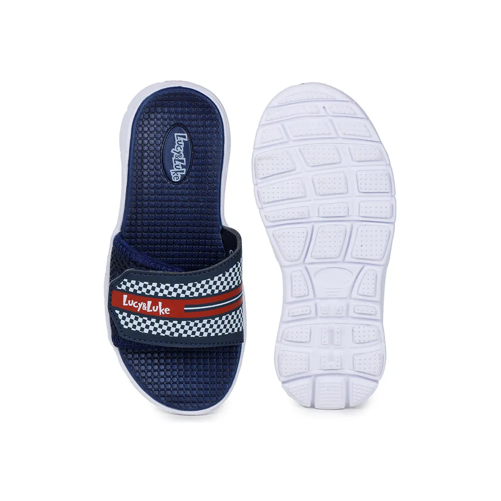 Lucy & Luke Casual Blue Slides For Kids OPPO-4S By Liberty